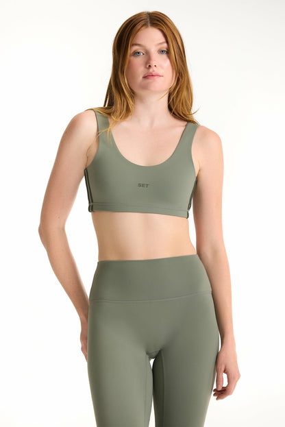 SPORTBODY® SPORTY DUO LIFT BRA - KELP SET ACTIVE
