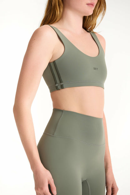 SPORTBODY® SPORTY DUO LIFT BRA - KELP SET ACTIVE