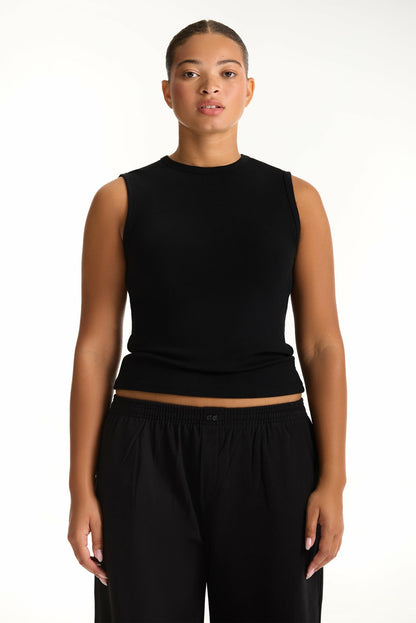 RIBBED MODAL BODY MUSCLE TANK - ONYX SET ACTIVE