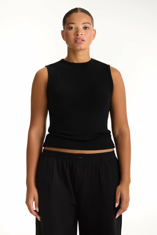 RIBBED MODAL BODY MUSCLE TANK - ONYX SET ACTIVE