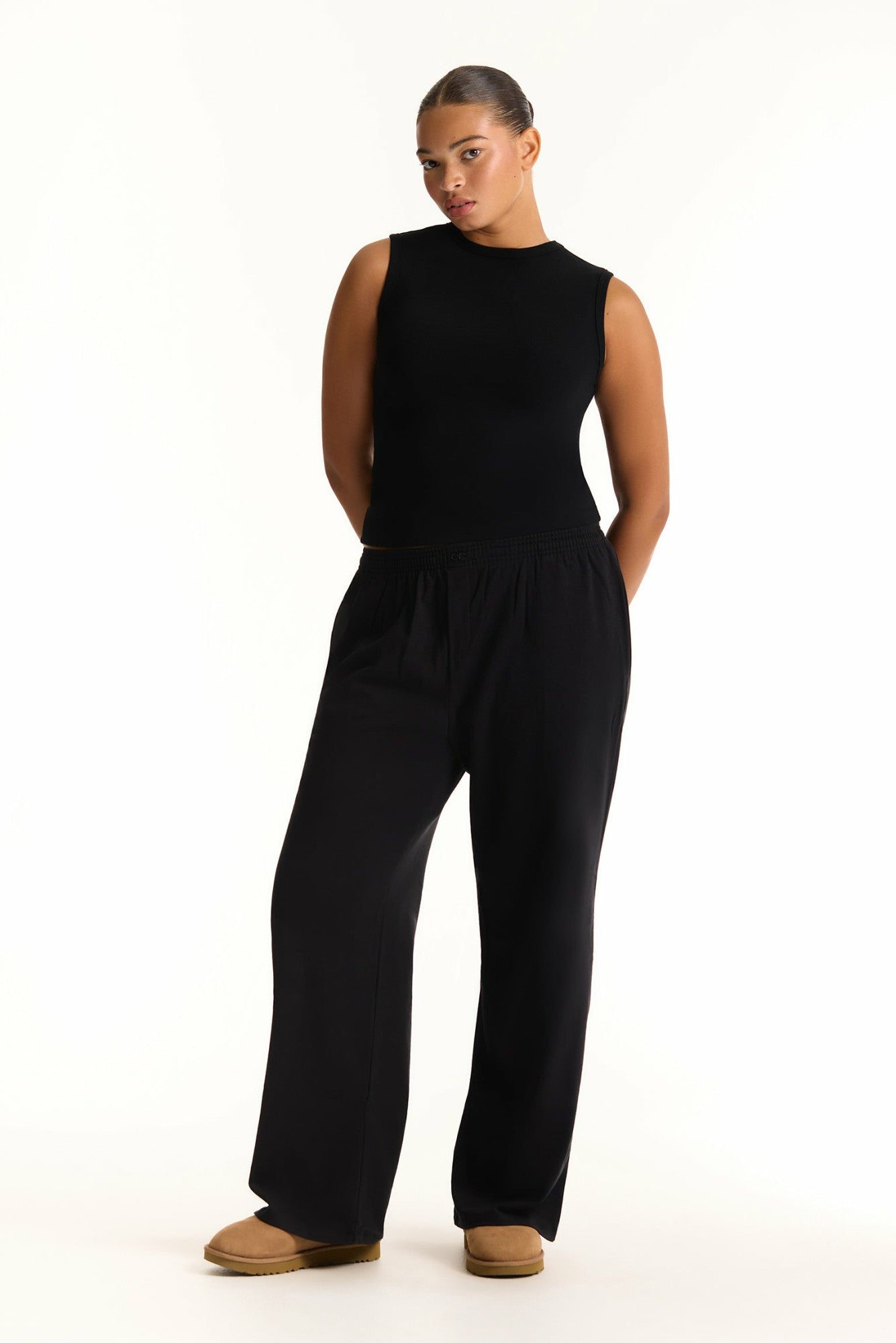 RIBBED MODAL BODY MUSCLE TANK - ONYX SET ACTIVE