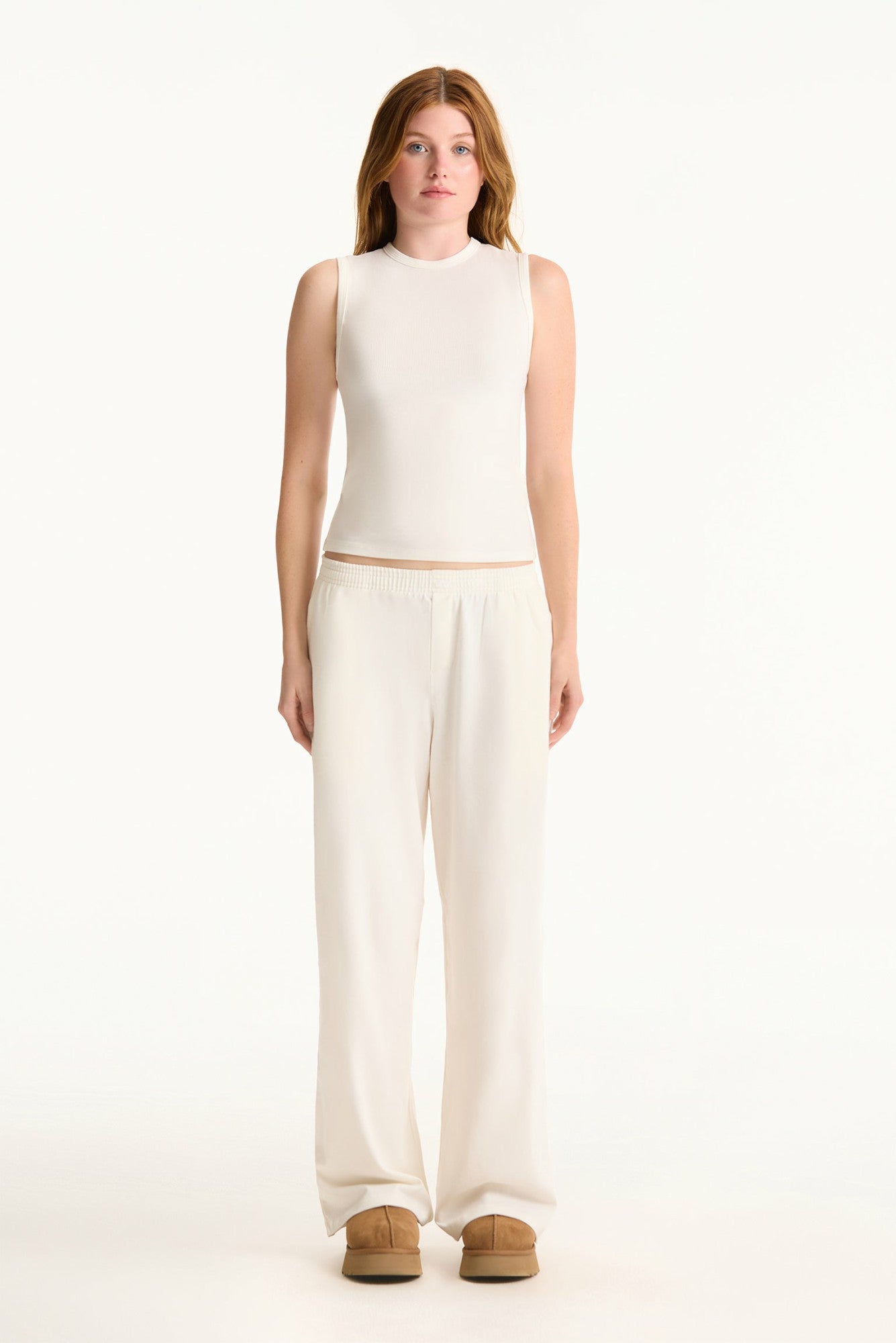 RIBBED MODAL BODY MUSCLE TANK - BLANC SET ACTIVE