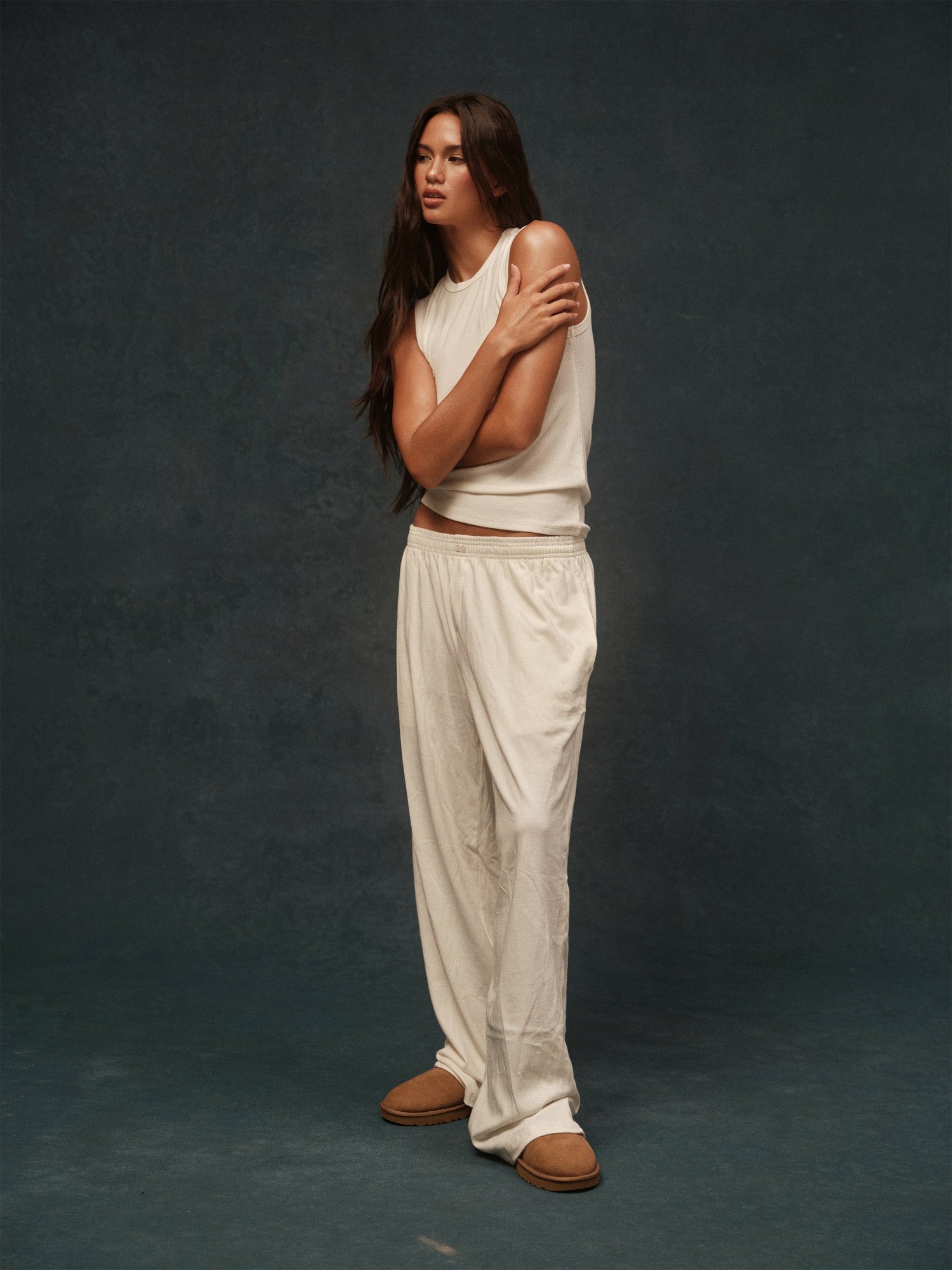 HEAVY COTTON EASY BOXER PANTS - BLANC SET ACTIVE
