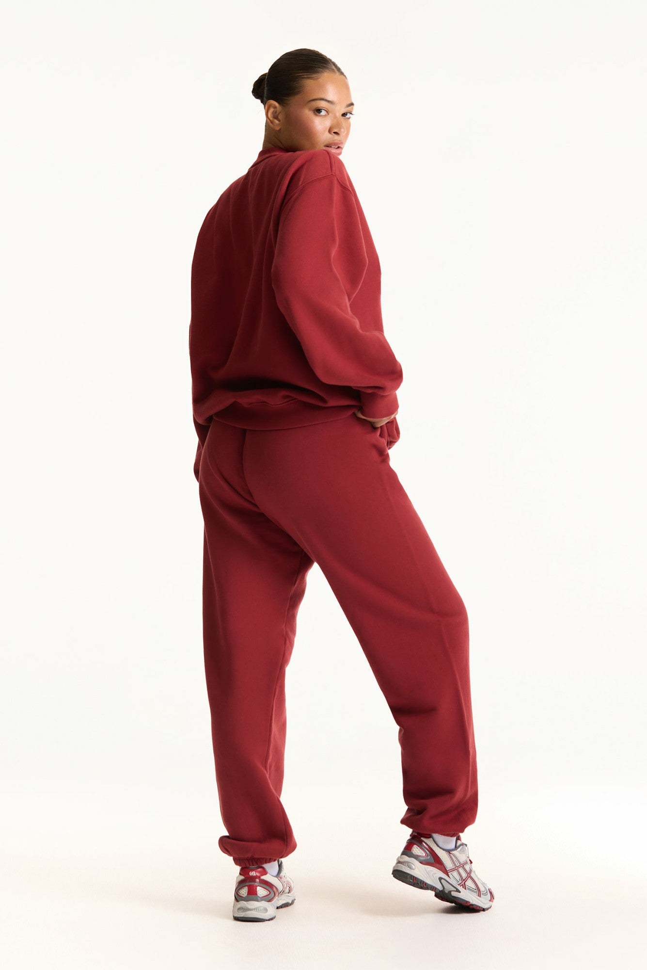MIDWEIGHT SWEATS STAPLE OLD SCHOOL SWEATPANTS - SNAPPER SET ACTIVE