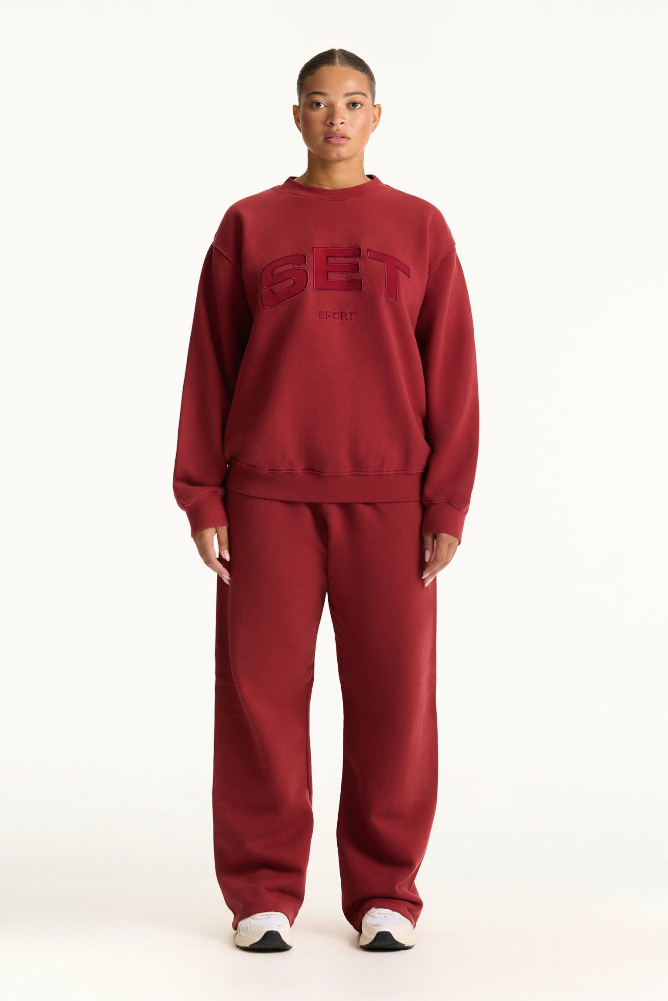MIDWEIGHT SWEATS STAPLE STRAIGHT LEG SWEATPANTS - SNAPPER SET ACTIVE