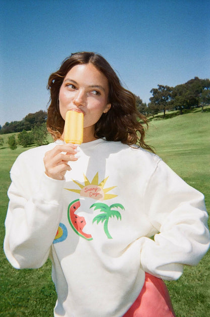 MIDWEIGHT SWEATS STAPLE SET SUNNY DAYS CREWNECK - HAVEN SET ACTIVE