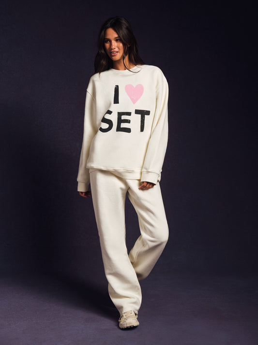 MIDWEIGHT SWEATS STAPLE STRAIGHT LEG SWEATPANTS - ICING SET ACTIVE