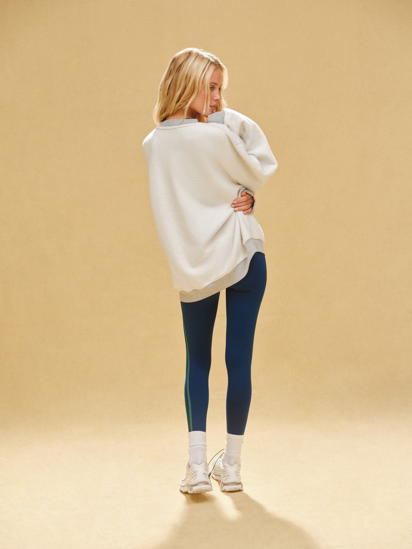 MIDWEIGHT SWEATS STAPLE SET REVERSE PALM CREWNECK - FOG HEATHER GREY SET ACTIVE