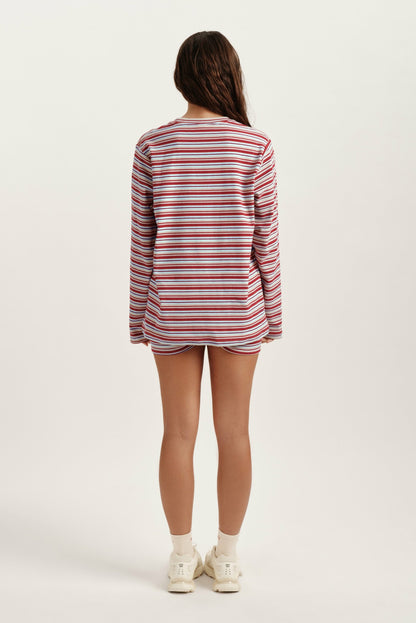 STRIPE JERSEY STRIPE OVERSIZED LONG SLEEVE - LYRIC SET ACTIVE