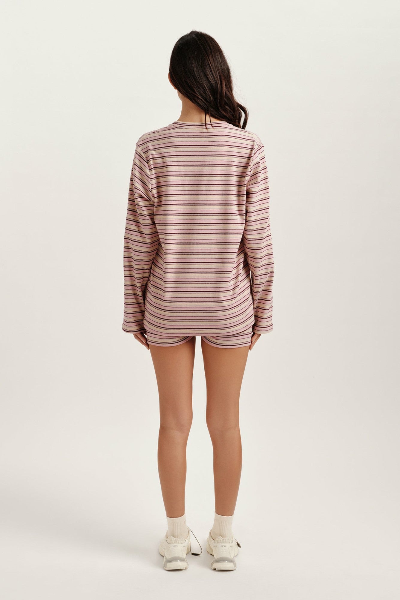 STRIPE JERSEY STRIPE OVERSIZED LONG SLEEVE - FLIRT SET ACTIVE