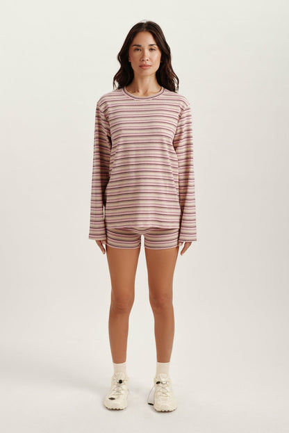 STRIPE JERSEY STRIPE SHORTS - FLIRT SET ACTIVE