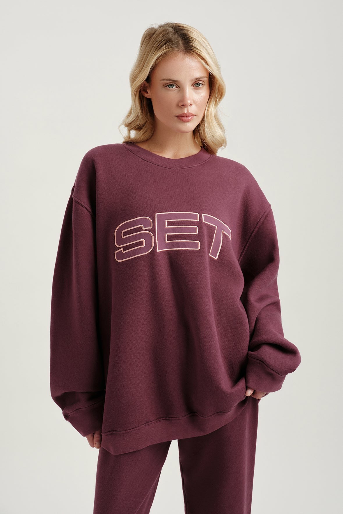 MIDWEIGHT SWEATS STAPLE SET CREWNECK - ROSEBUD SET ACTIVE