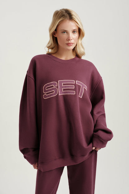 MIDWEIGHT SWEATS STAPLE SET CREWNECK - ROSEBUD SET ACTIVE