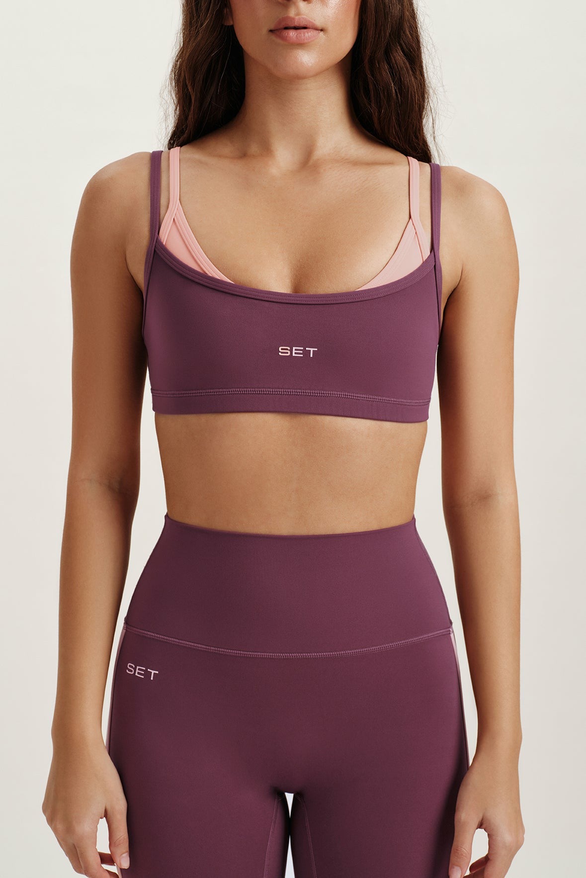 BREATHE 1.0 LAYERED MOVE BRA - ROSEBUD SET ACTIVE