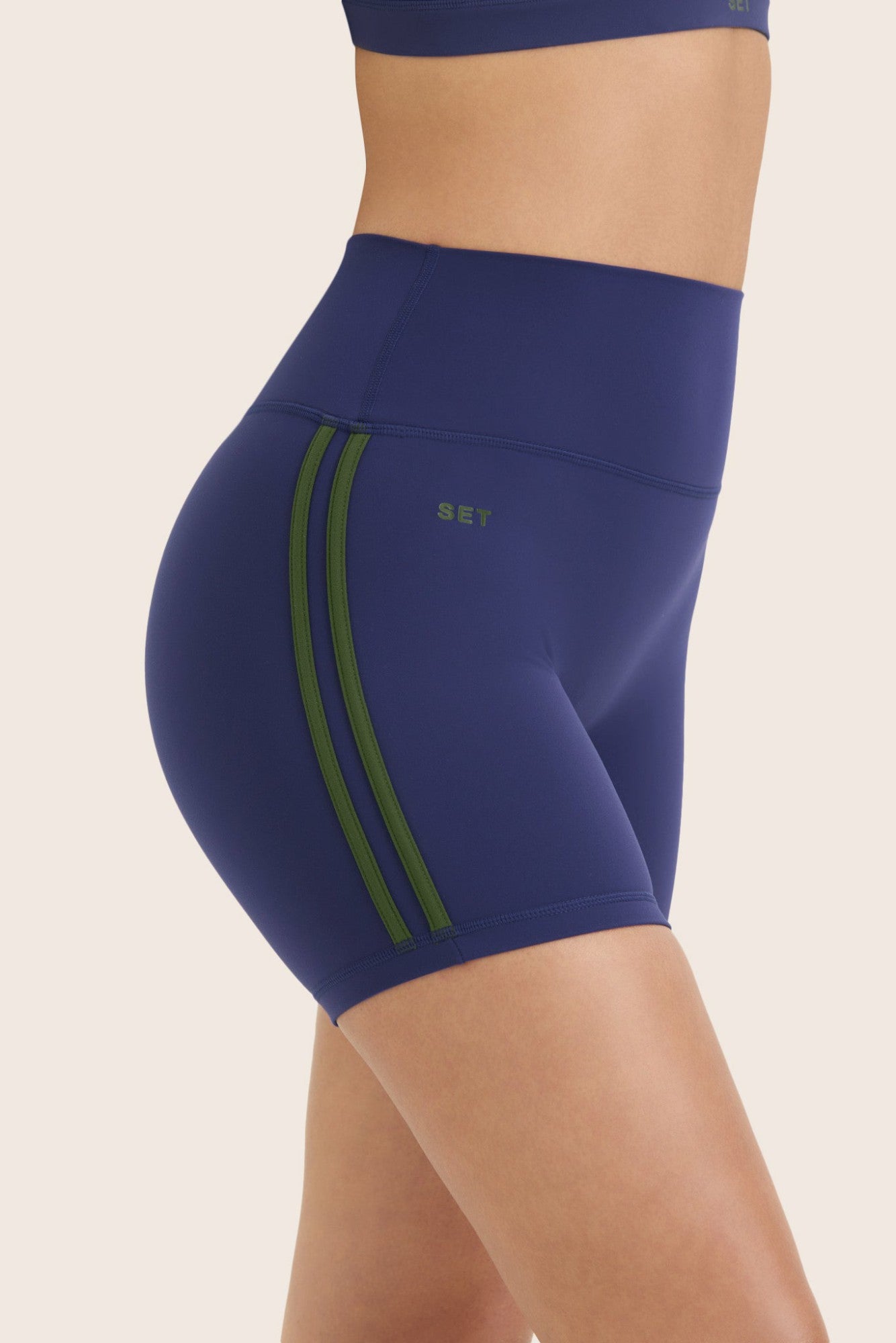 SPORTBODY® SPORTY DUO STRIPE SHORTS - LAKE SET ACTIVE