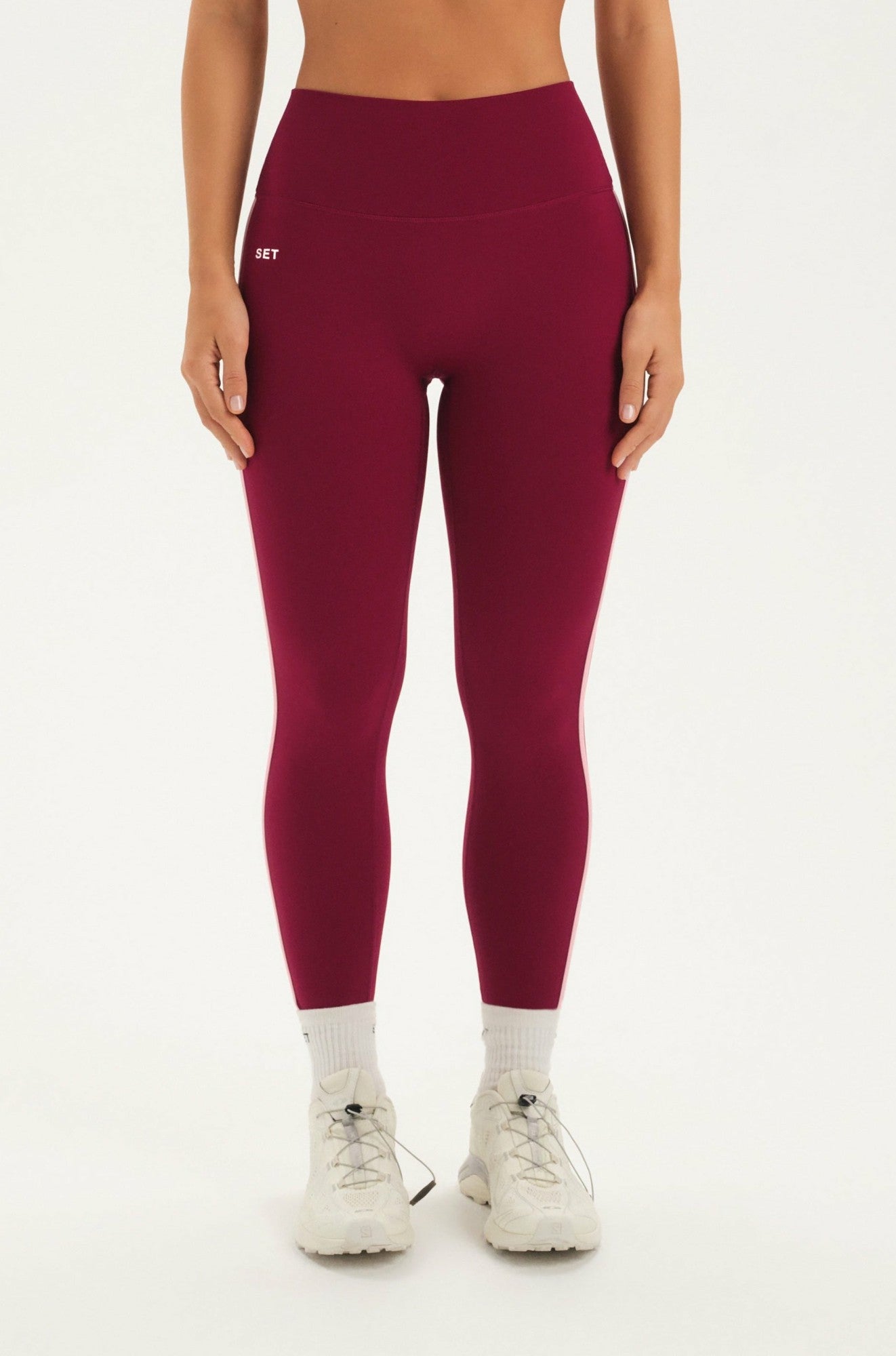 SPORTBODY® SPORTY STRIPE LEGGINGS - ROSA SET ACTIVE