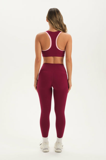 SPORTBODY® SPORTY STRIPE LEGGINGS - ROSA SET ACTIVE