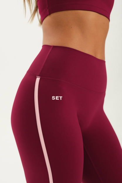 SPORTBODY® SPORTY STRIPE LEGGINGS - ROSA SET ACTIVE