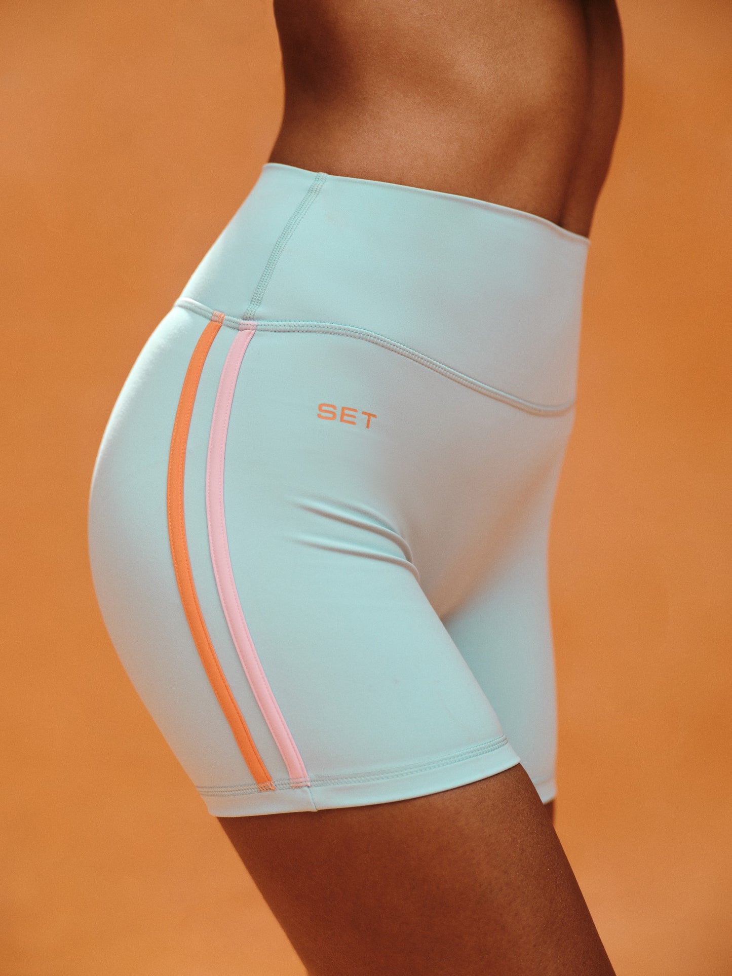 SPORTBODY® SPORTY DUO STRIPE SHORTS - TROPICS SET ACTIVE