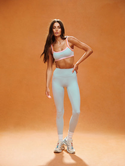 SPORTBODY® SPORTY CONTRAST DOUBLE STRAP BRA - TROPICS SET ACTIVE