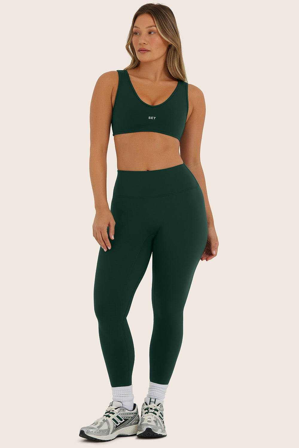 SPORTBODY® SPORTY MID-RISE LEGGINGS - BEETLE SET ACTIVE