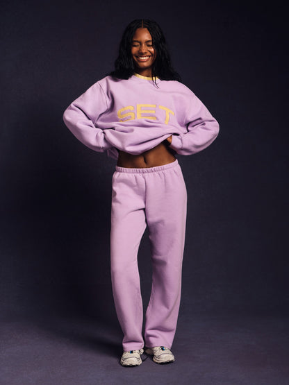 MIDWEIGHT SWEATS STAPLE STRAIGHT LEG SWEATPANTS - BUTTERCREAM SET ACTIVE