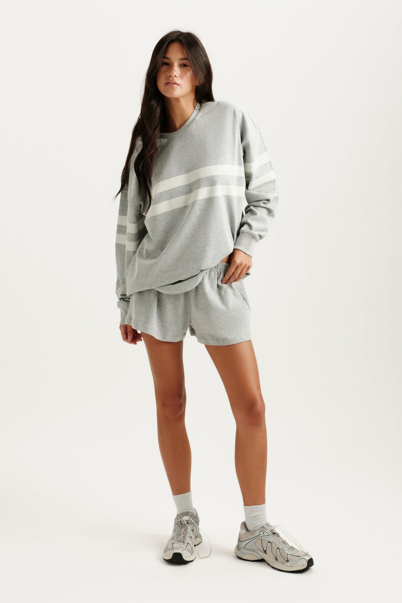 HEAVY COTTON EASY STRIPE LONG SLEEVE - WORN SET ACTIVE