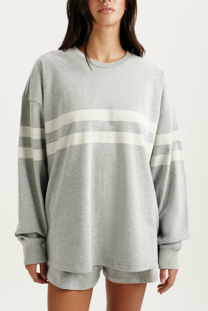 HEAVY COTTON EASY STRIPE LONG SLEEVE - WORN SET ACTIVE