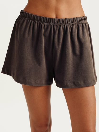 HEAVY COTTON EASY SHORTS - GRAIN SET ACTIVE