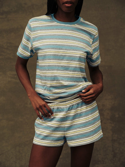 HEAVY COTTON EASY STRIPE SHORTS - CASSETTE SET ACTIVE