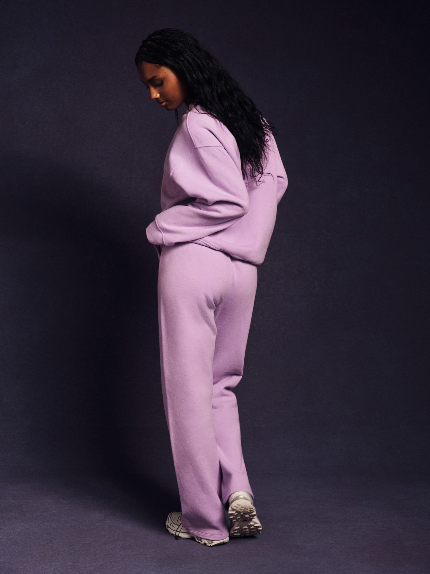 MIDWEIGHT SWEATS STAPLE SET LAYERED CREWNECK - BUTTERCREAM SET ACTIVE