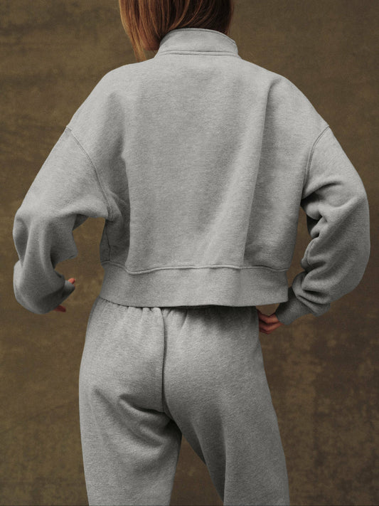 MIDWEIGHT SWEATS STAPLE STRAIGHT LEG SWEATPANTS - FOG HEATHER GREY SET ACTIVE