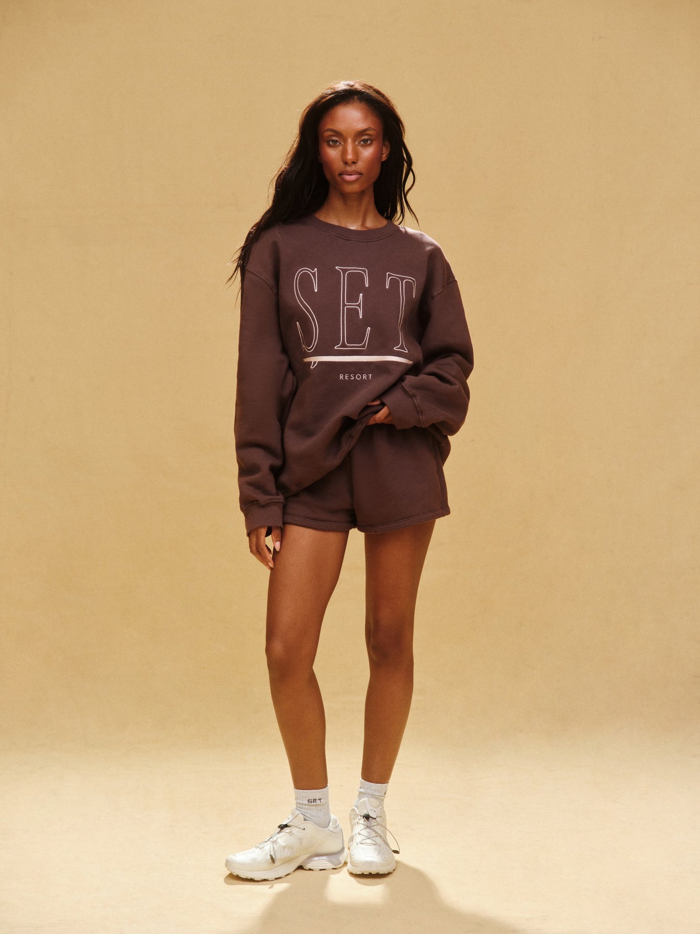 MIDWEIGHT SWEATS STAPLE SET RESORT CREWNECK - SHORELINE SET ACTIVE