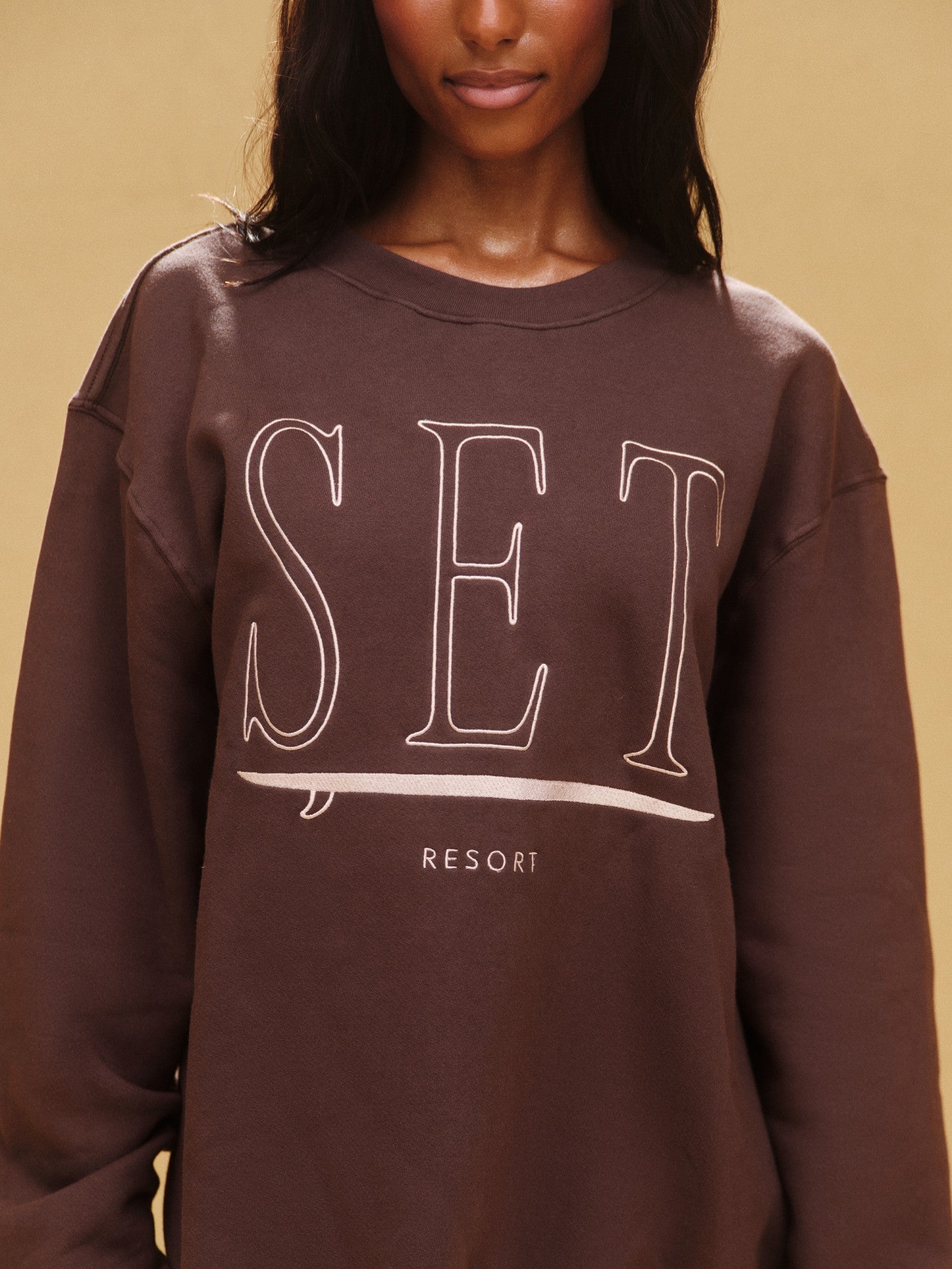 MIDWEIGHT SWEATS STAPLE SET RESORT CREWNECK - SHORELINE SET ACTIVE