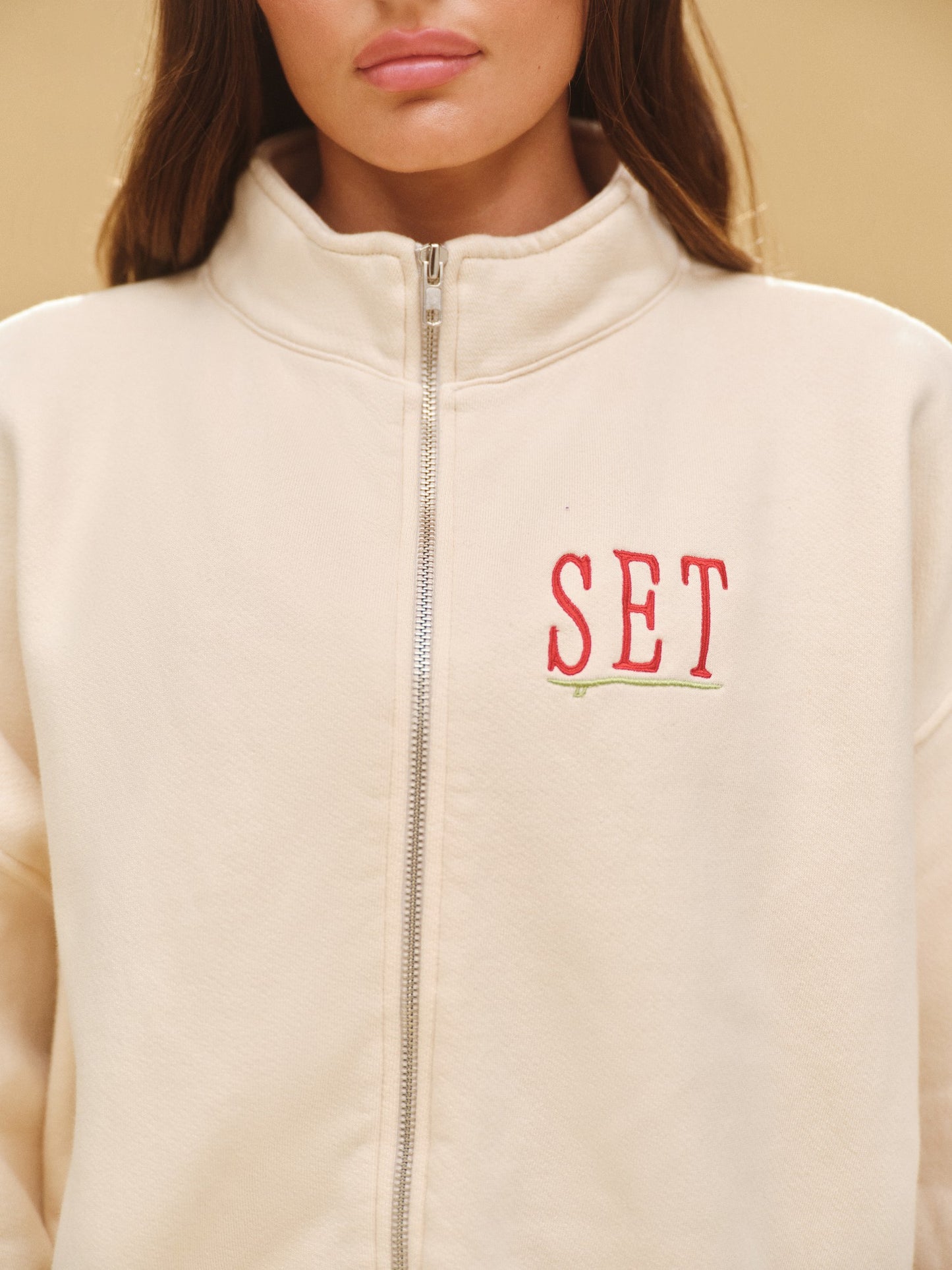MIDWEIGHT SWEATS STAPLE SET RESORT FUNNEL ZIP - HIBISCUS SET ACTIVE