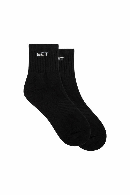 SET SHORTY SOCKS - ONYX/WHITE SET ACTIVE
