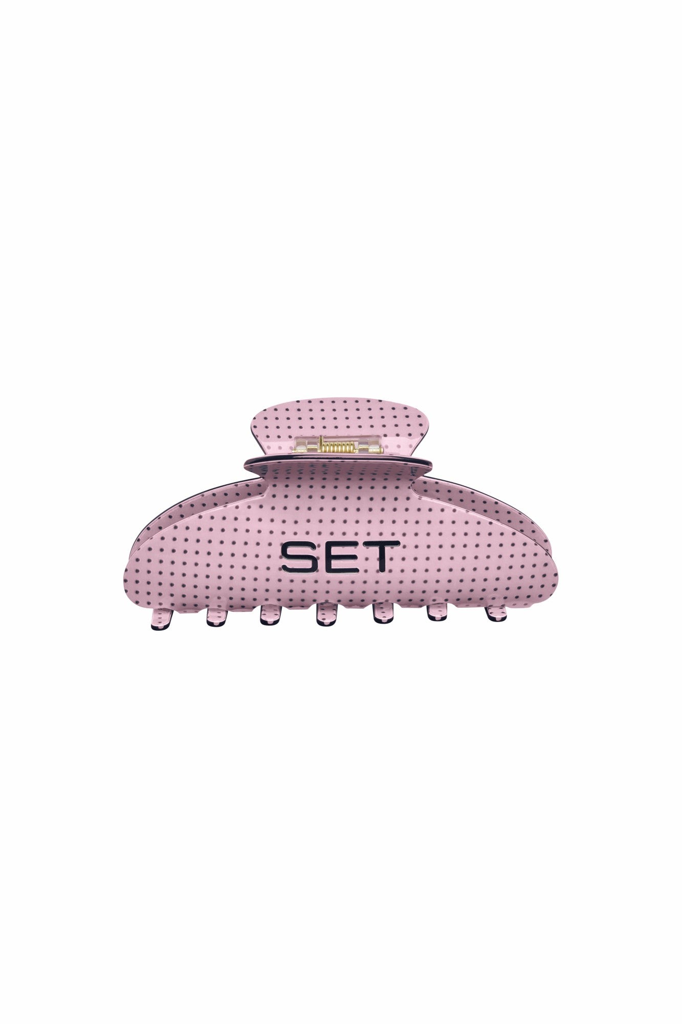 SET POLKA DOT CLAW CLIP - PINK CONFETTI SET ACTIVE