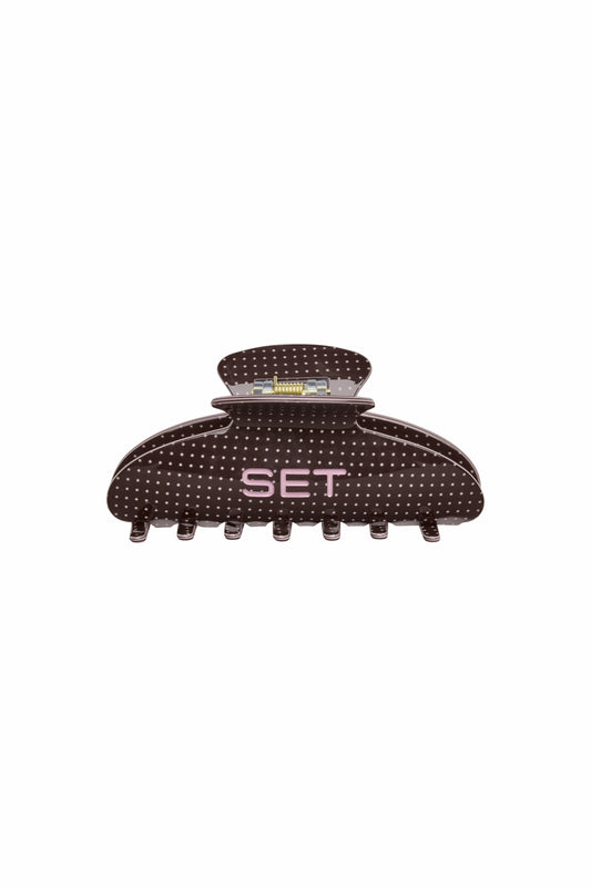 SET POLKA DOT CLAW CLIP - SWIRL SET ACTIVE
