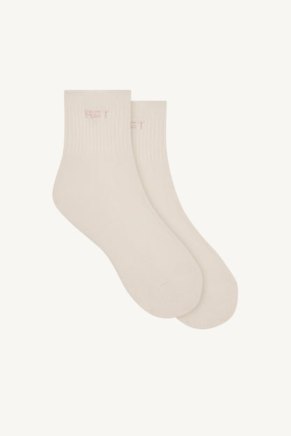 SET SHORTY SOCKS - CREAM/BLUSH SET ACTIVE