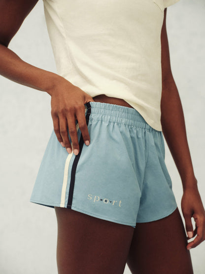 NYLON TRACK SHORTS - WASHED SET ACTIVE