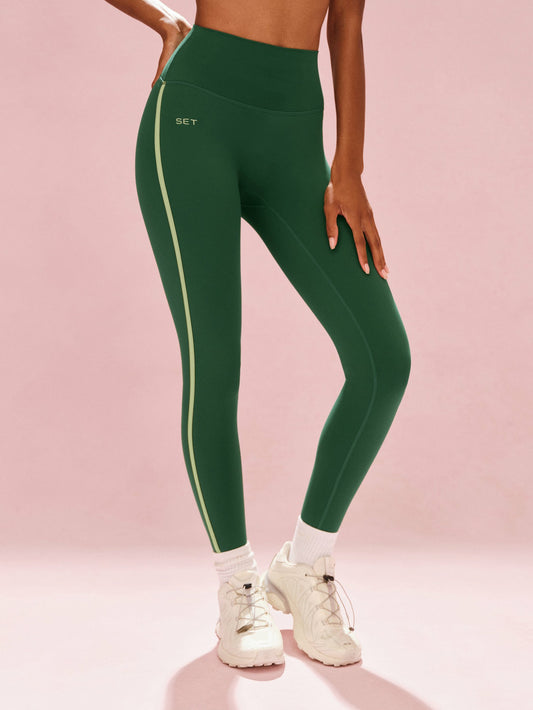 SPORTBODY® SPORTY STRIPE LEGGINGS - LAWN SET ACTIVE