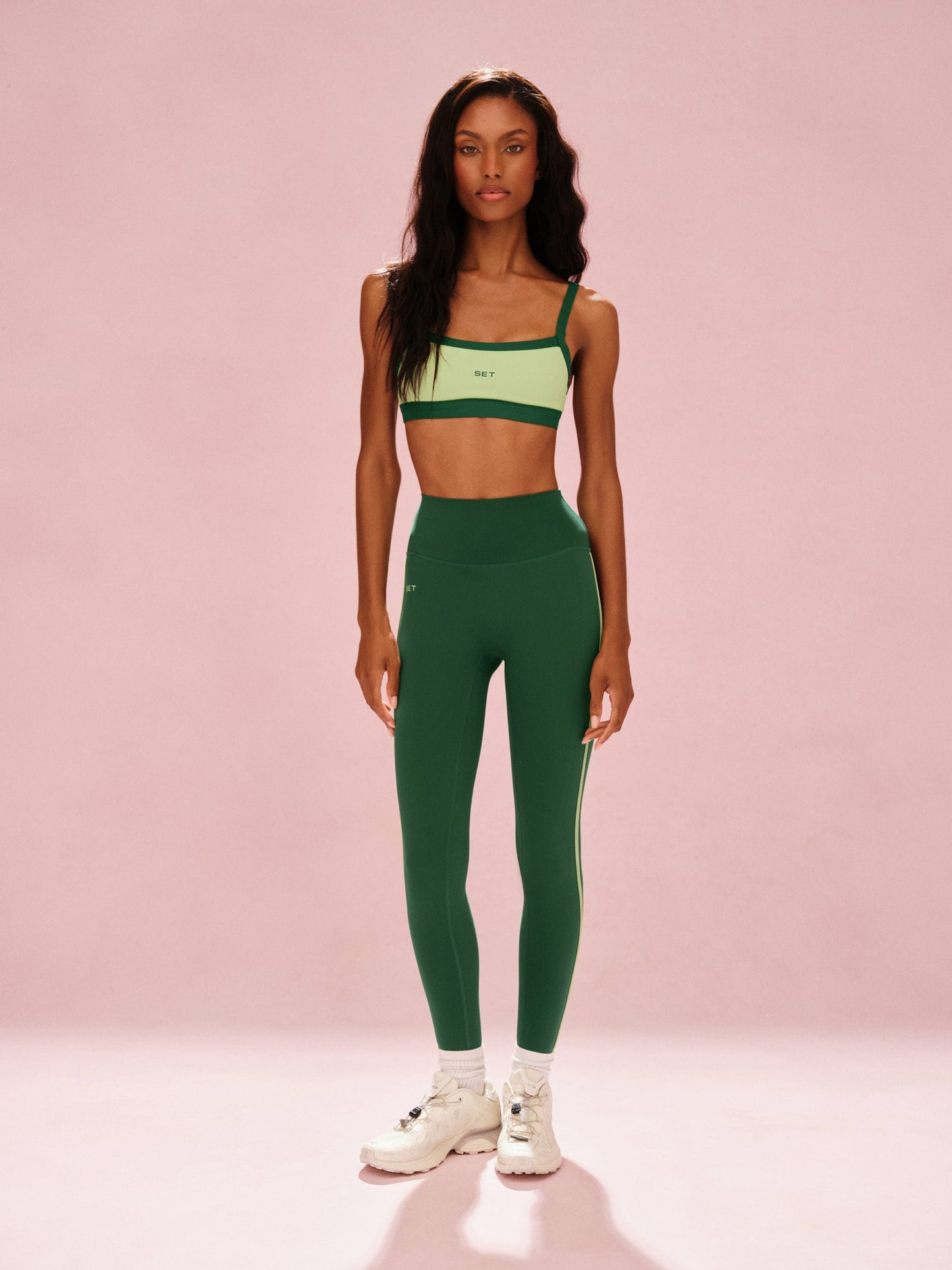 SPORTBODY® SPORTY STRIPE LEGGINGS - LAWN SET ACTIVE