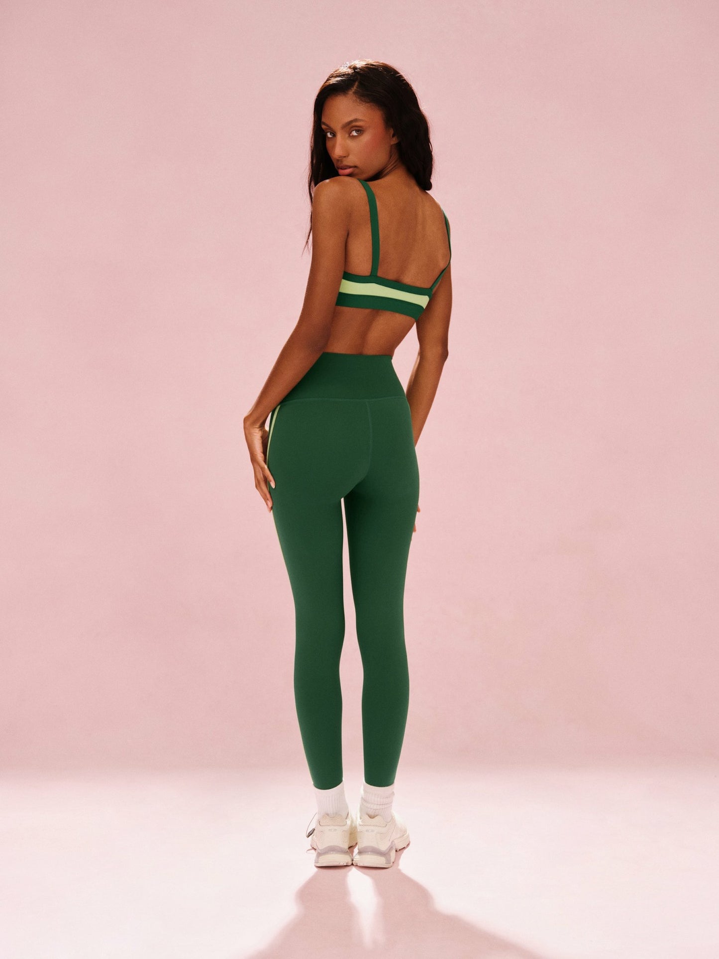 SPORTBODY® SPORTY STRIPE LEGGINGS - LAWN SET ACTIVE