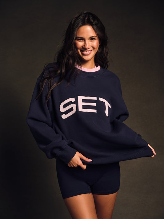 MIDWEIGHT SWEATS STAPLE SET LAYERED CREWNECK - CONFETTI SET ACTIVE