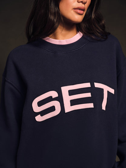 MIDWEIGHT SWEATS STAPLE SET LAYERED CREWNECK - CONFETTI SET ACTIVE