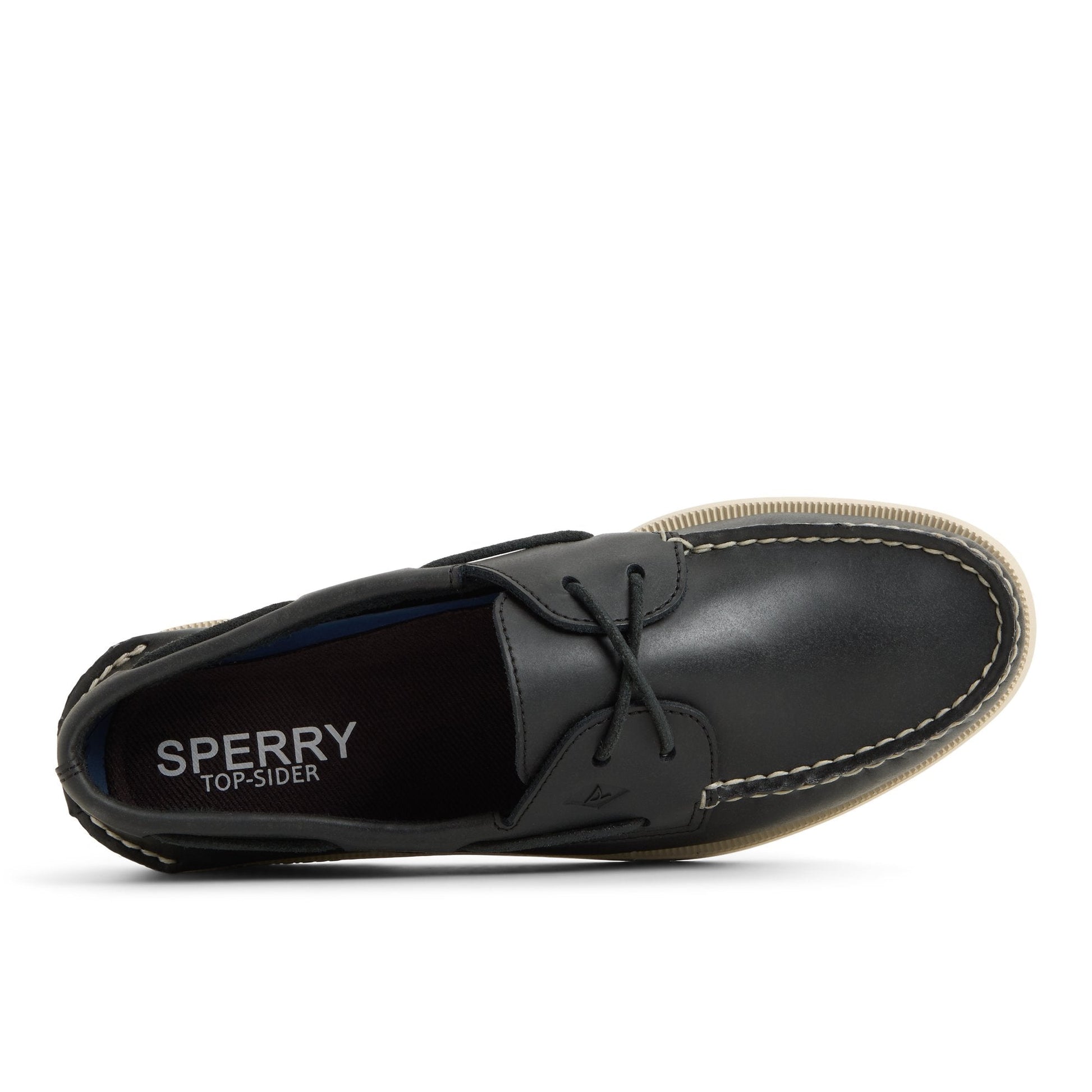 Sperry Authentic Original 2-Eye Cross Lace Boat Shoe Black
