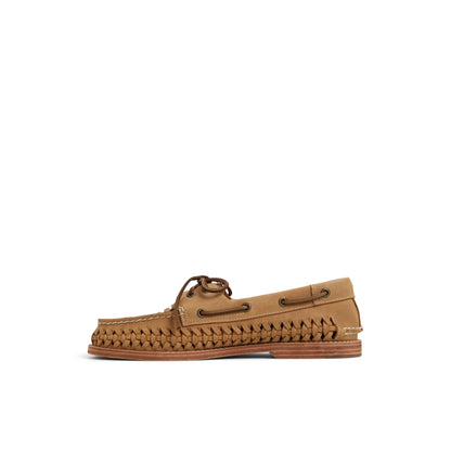 Sperry Gold Cup Authentic Original 2-Eye Woven Boat Shoe Tan
