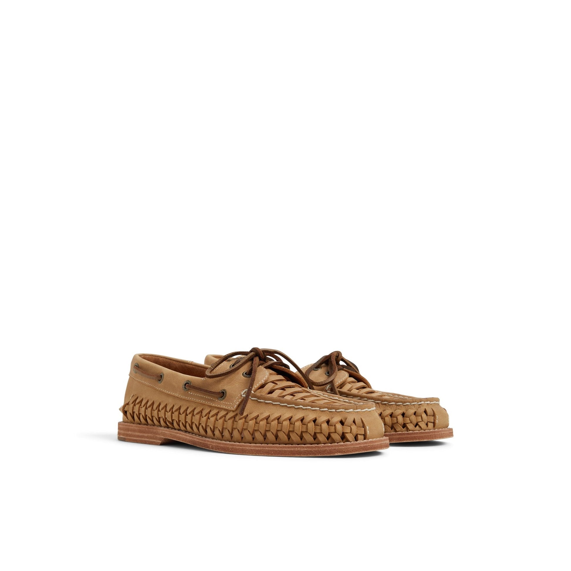 Sperry Gold Cup Authentic Original 2-Eye Woven Boat Shoe Tan