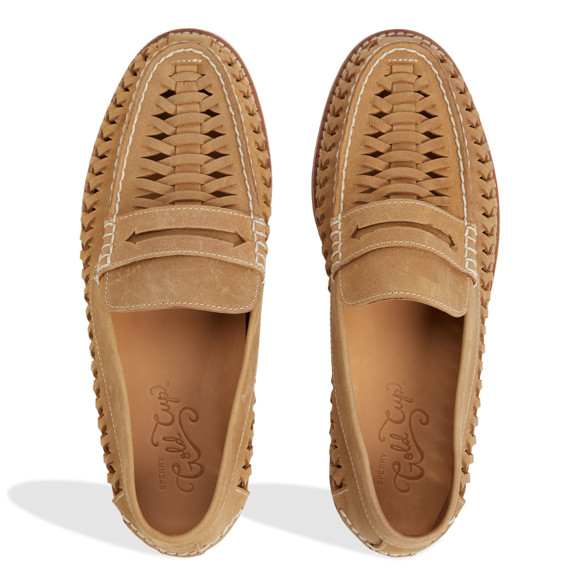 Sperry Gold Cup Woven Penny Loafer Tan