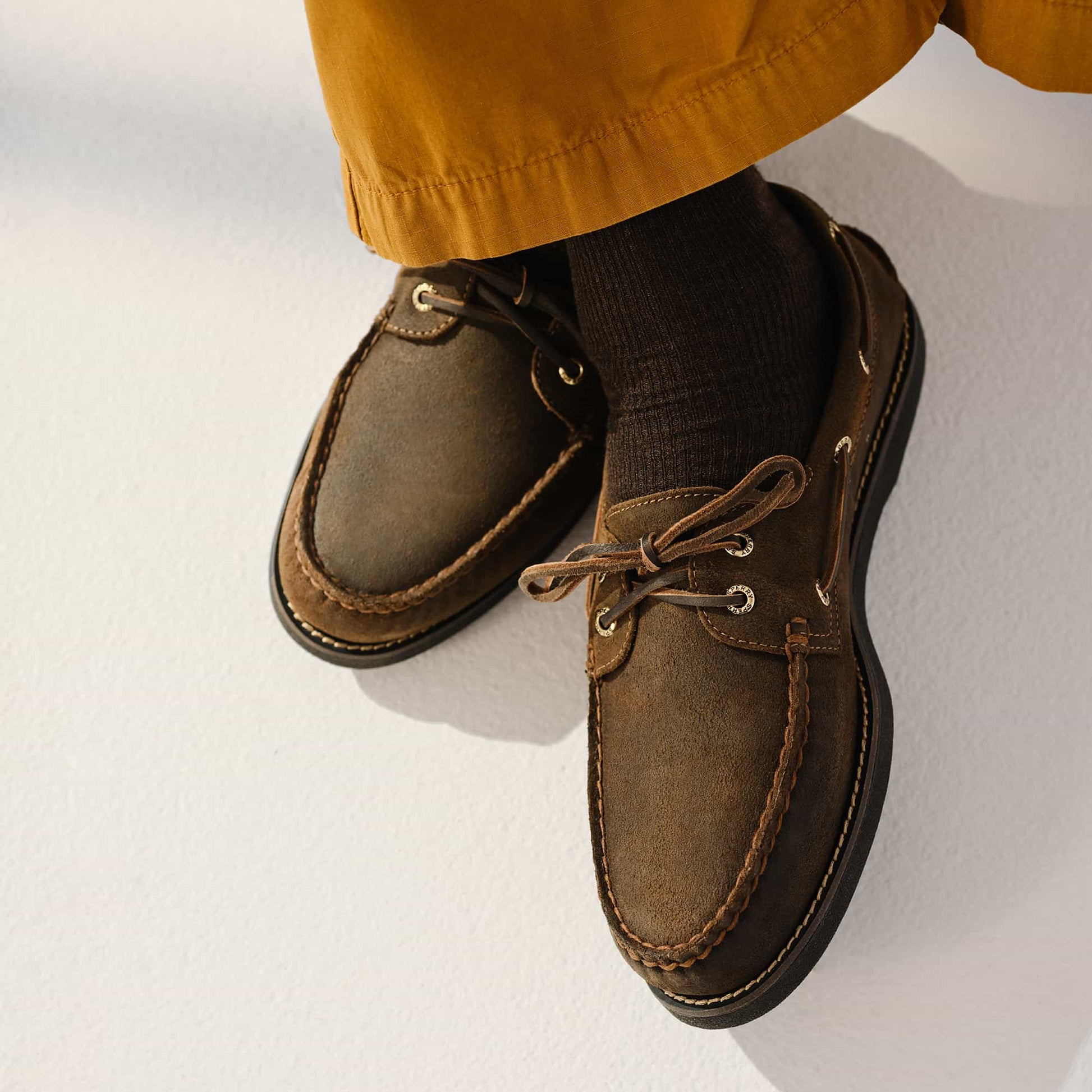 Sperry Gold Cup Authentic Original 2-Eye Boat Shoe Khaki